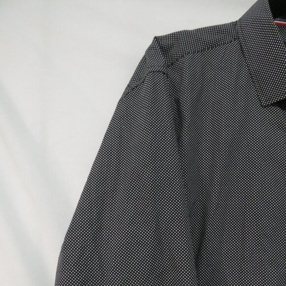 SOUL OF LONDON | 18.5 XXL | Classic Black Dot Patterned Long Sleeve Dress Shirt - Picture 4 of 14